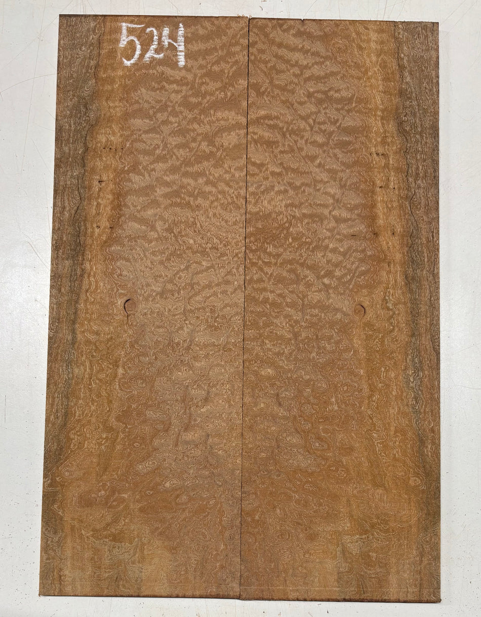Quilted Sapele Guitar Drop Top - 21-1/2" x 7-1/4" x 3/8" #524