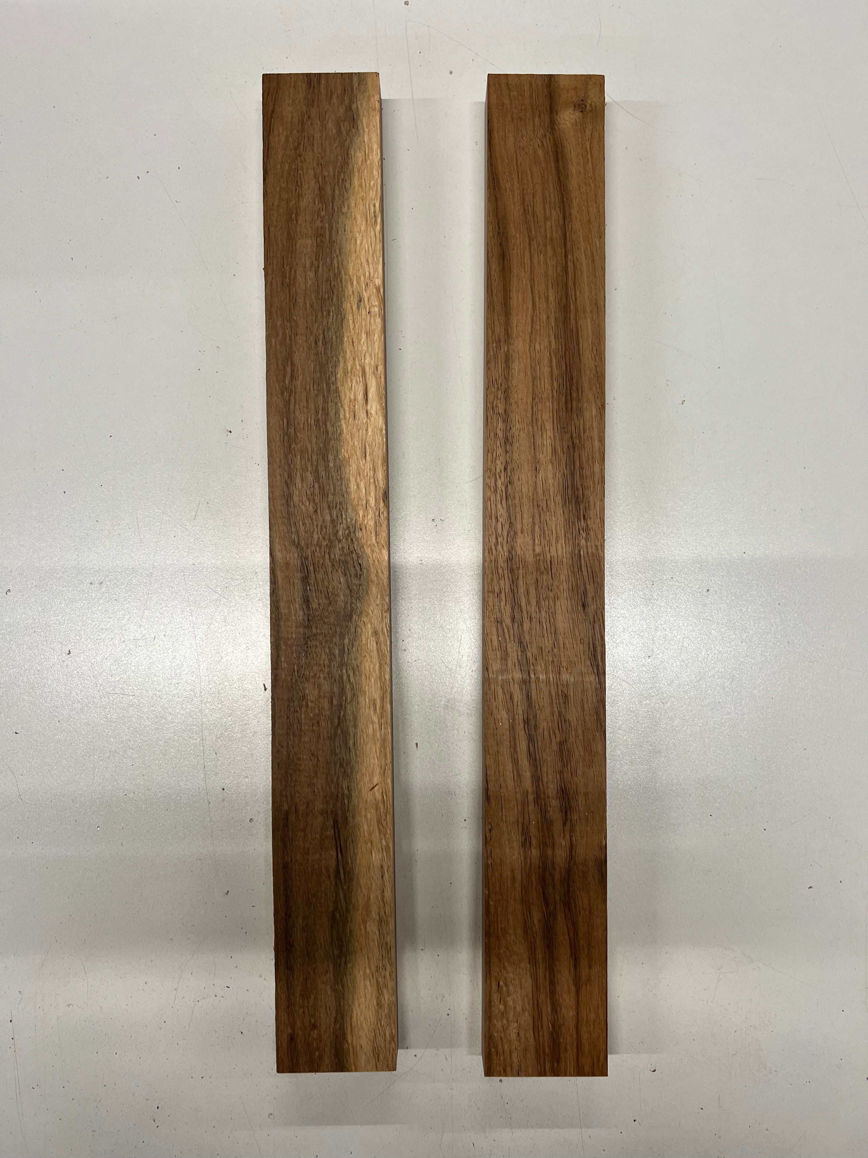 Pack of 2, Caribbean Walnut Thin Stock Three Dimensional Lumber Wood Blanks 18"x2"x1" #102 - Exotic Wood Zone - Buy online Across USA 