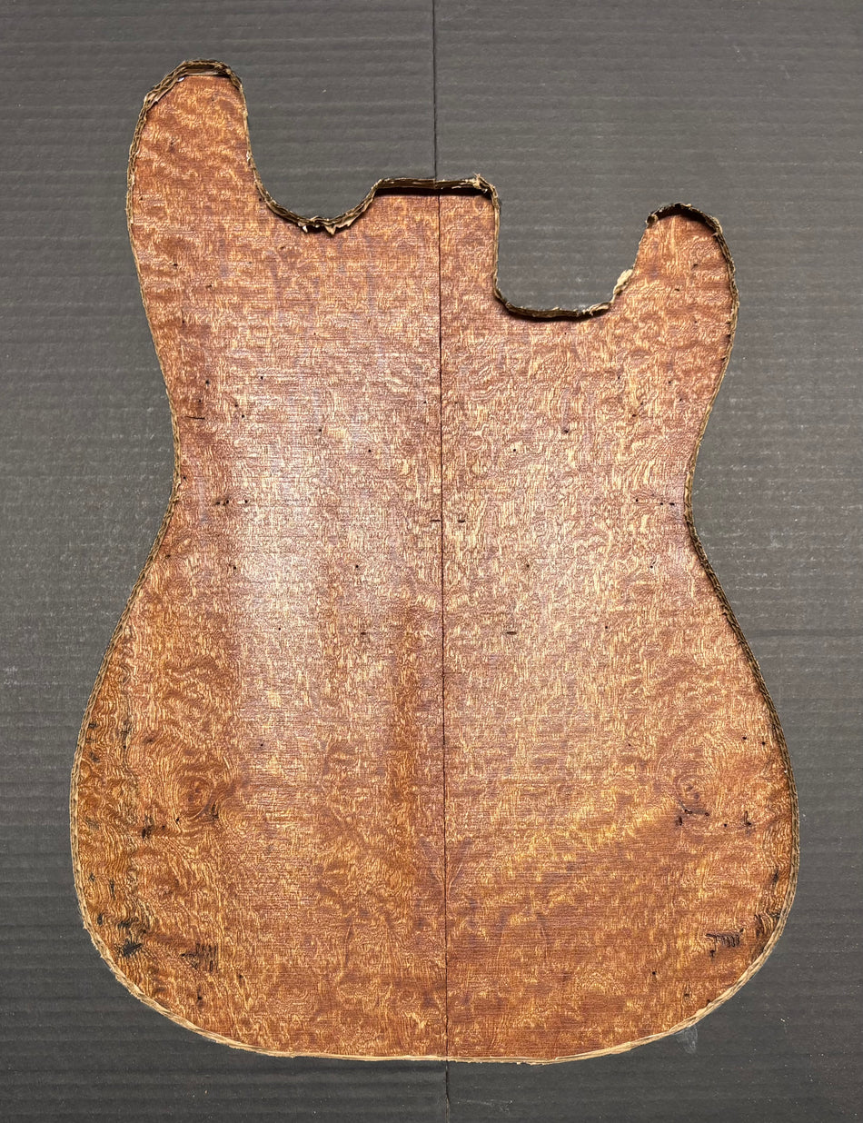 Quilted Sapele Guitar Drop Top - 21-1/2" x 7-1/4" x 3/8" #526