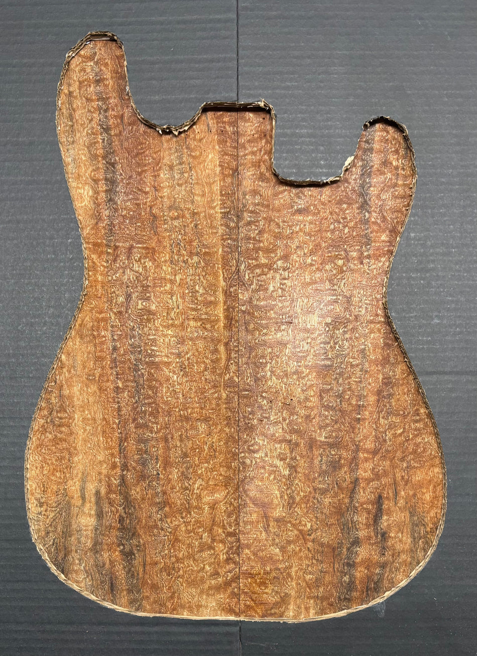 Quilted Sapele Guitar Drop Top - 21-1/2" x 7-1/4" x 3/8" #527