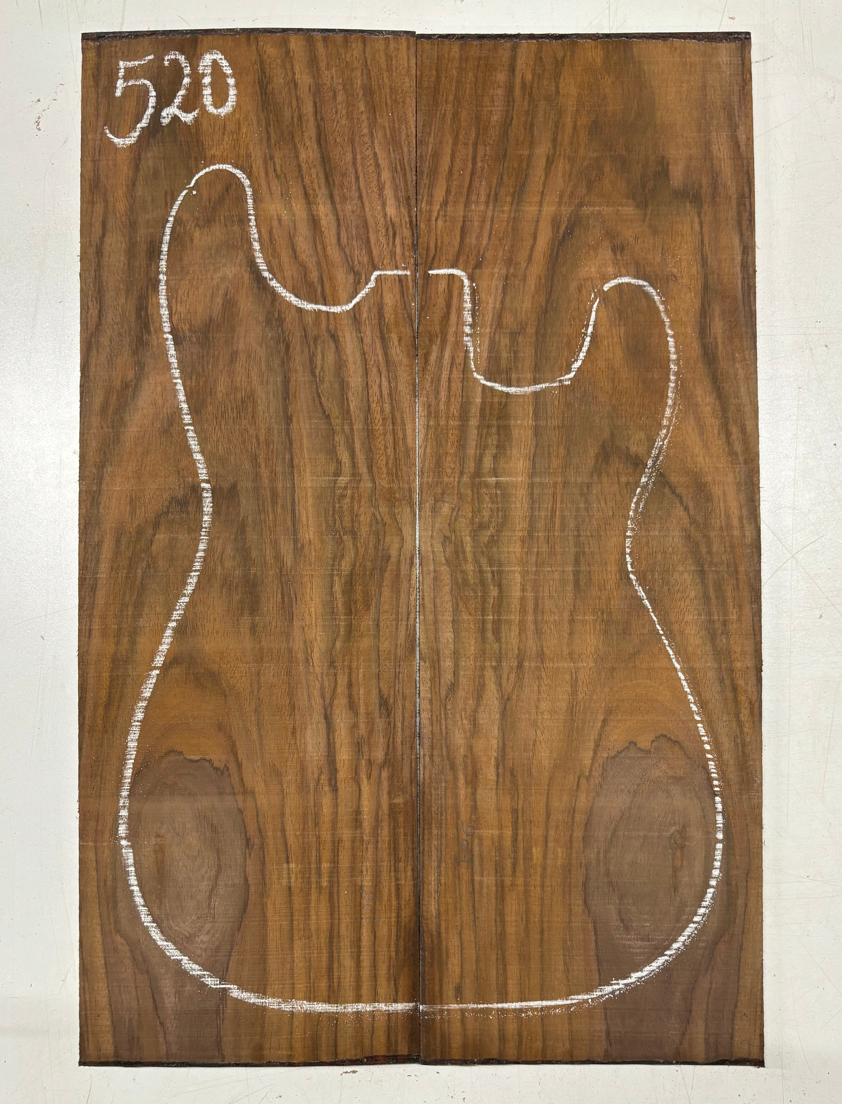 Rare Tiger Striped Rosewood Guitar Drop Top - 22-1/2" x 7-1/4" x 3/8" #520 Exotic Wood Zone 