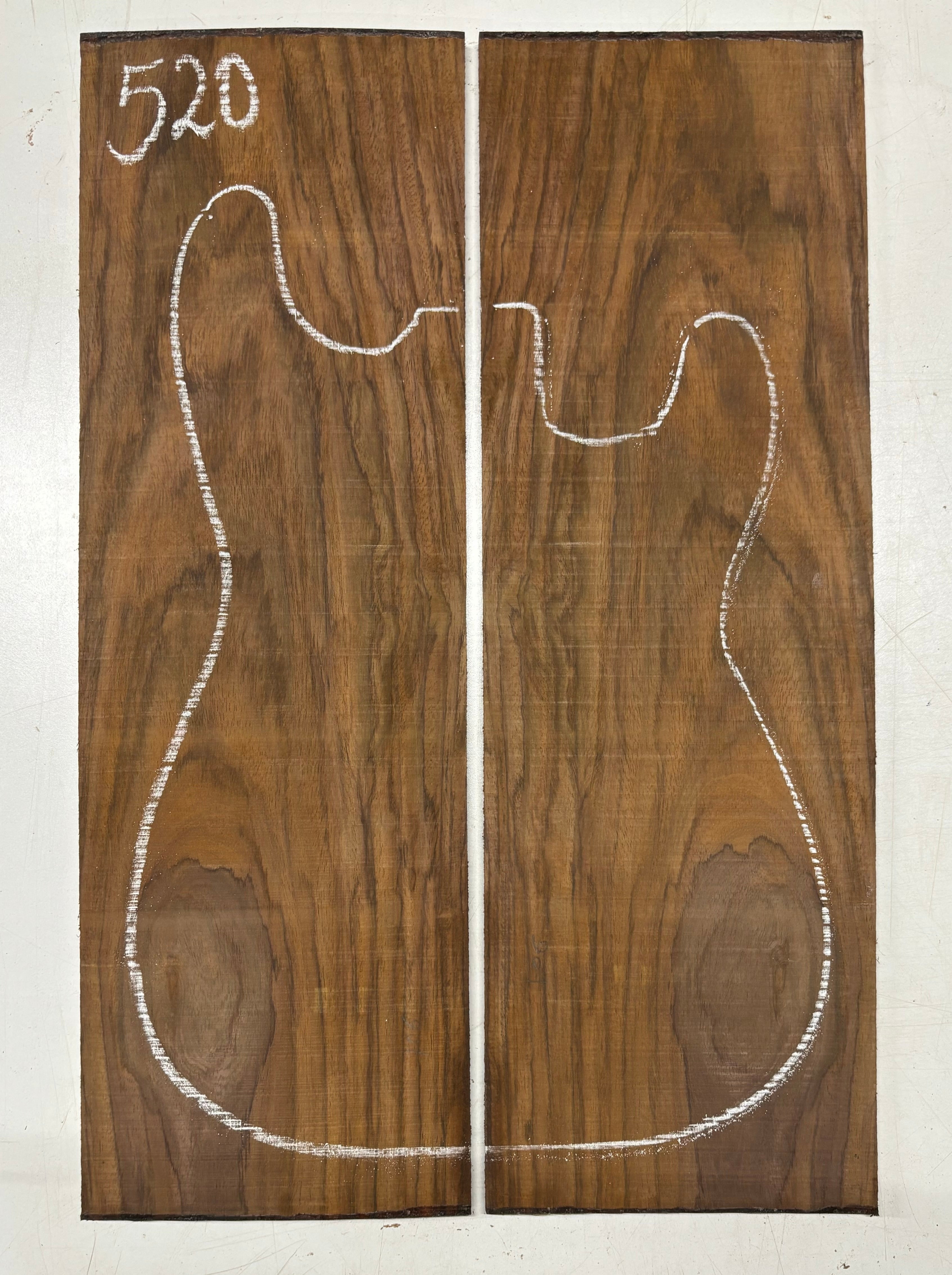 Rare Tiger Striped Rosewood Guitar Drop Top - 22-1/2" x 7-1/4" x 3/8" #520 Exotic Wood Zone 