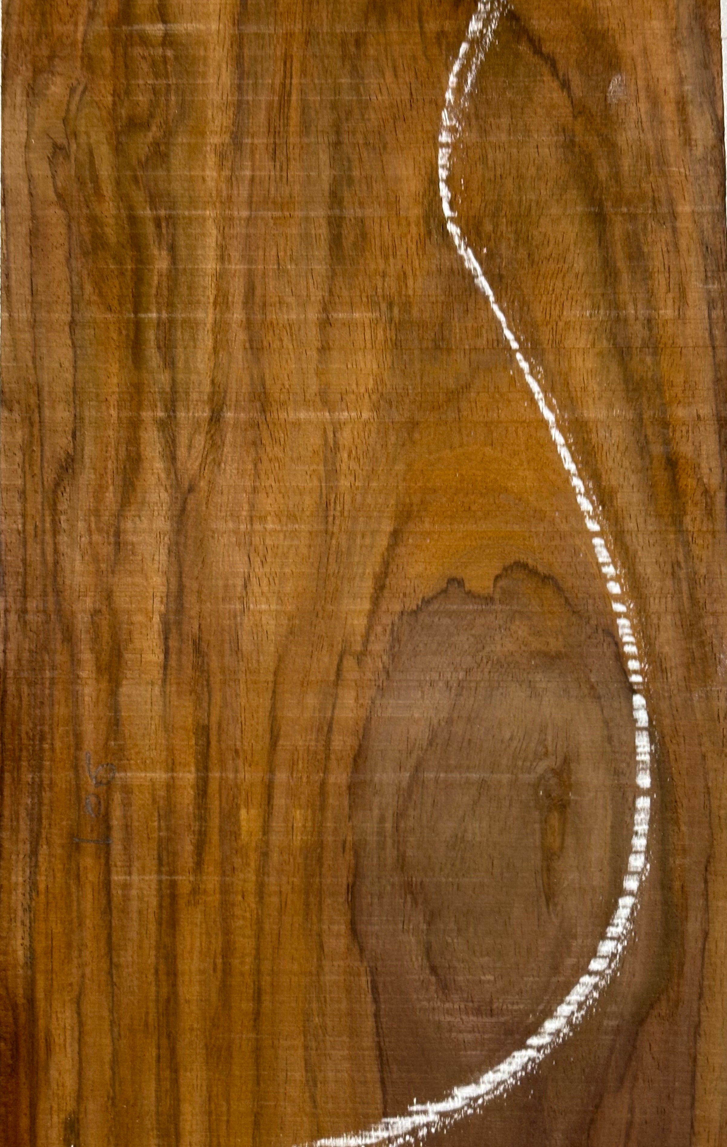 Rare Tiger Striped Rosewood Guitar Drop Top - 22-1/2" x 7-1/4" x 3/8" #520 Exotic Wood Zone 