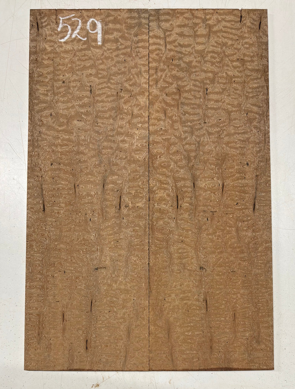 Quilted Sapele Guitar Drop Top - 21-1/2" x 7-1/4" x 3/8" #529