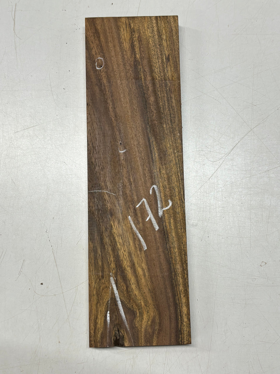 1 Piece, Bocote Lumber Board Blank 15" x 4-1/2" x 7/8" #172