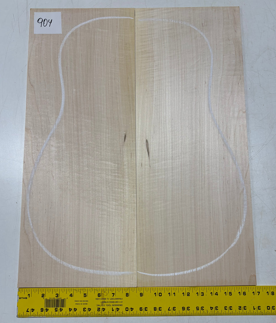 Flame Hard Maple Dreadnought Guitar Back and Side Set  #904