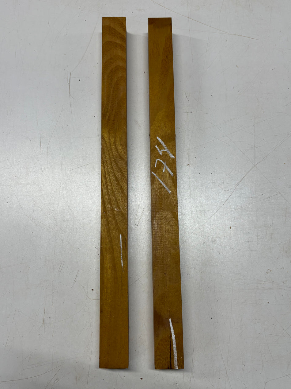 2 Pack, Osage Orange Turning Wood Blank 21" x 1-1/2" x 1-1/2" #174