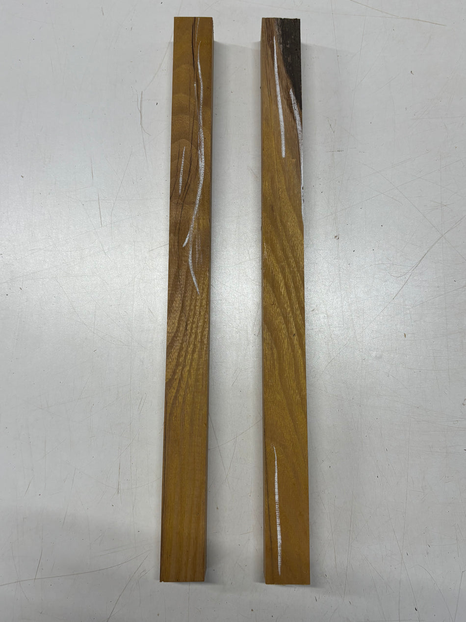 2 Pack, Osage Orange Turning Wood Blank 21" x 1-1/2" x 1-1/2" #174