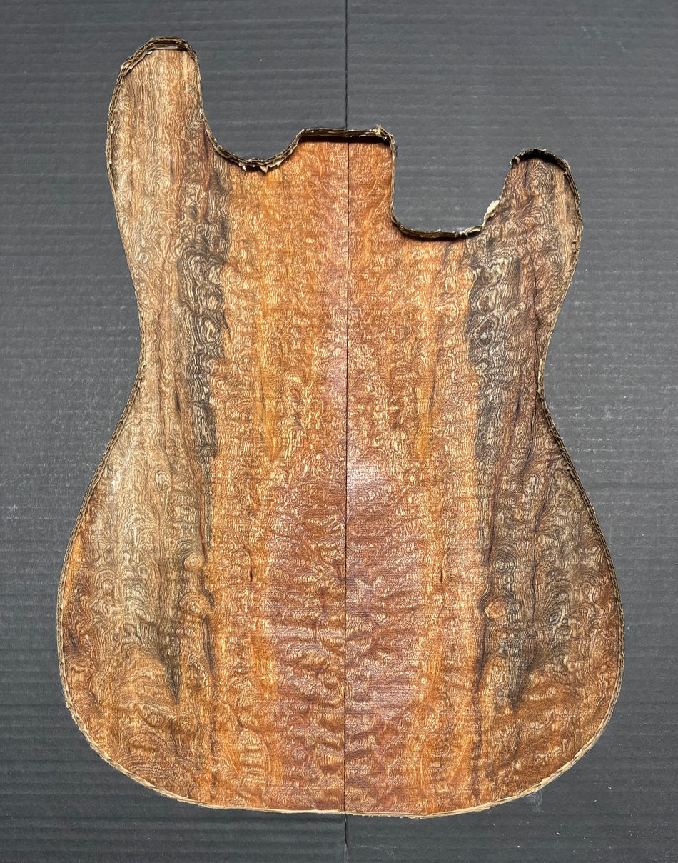 Quilted Sapele Guitar Drop Top - 21-1/2" x 7-1/4" x 3/8" #530