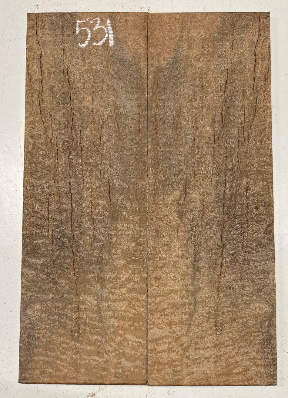 Quilted Sapele Guitar Drop Top - 21-1/2" x 7-1/4" x 3/8" #531