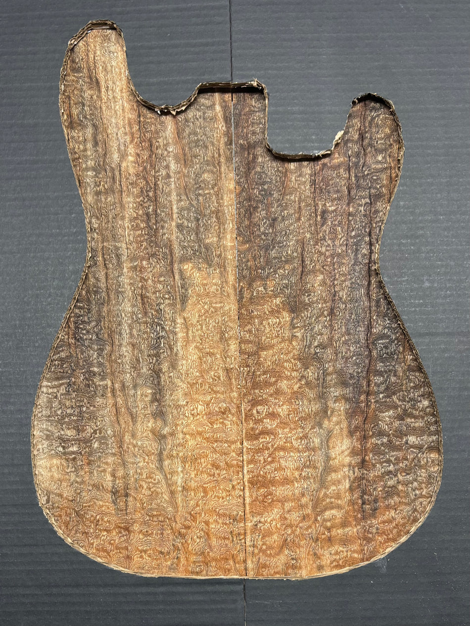 Quilted Sapele Guitar Drop Top - 21-1/2" x 7-1/4" x 3/8" #531