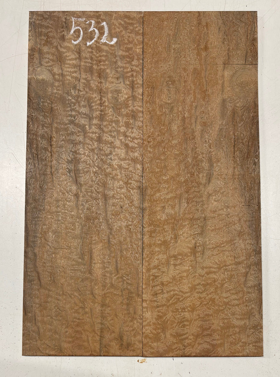 Quilted Sapele Guitar Drop Top - 21-1/2" x 7-1/4" x 3/8" #532