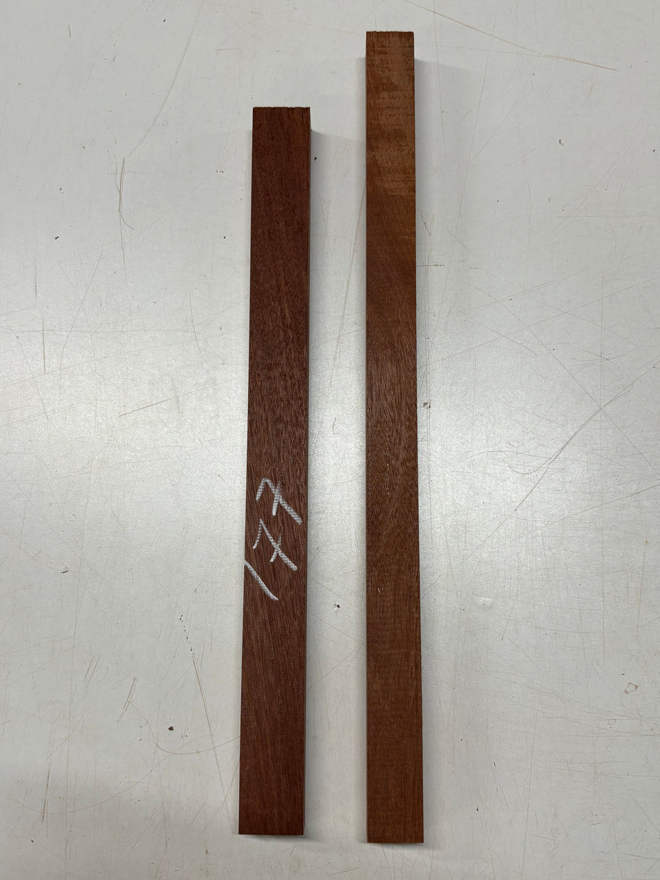 2 Pack, Santos Mahogany Turning Wood Blank (19" x 1-1/8" x 1"), (16-7/8" x 1-3/8" x 1) #177