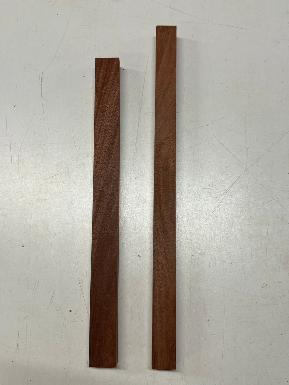 2 Pack, Santos Mahogany Turning Wood Blank (19" x 1-1/8" x 1"), (16-7/8" x 1-3/8" x 1) #177