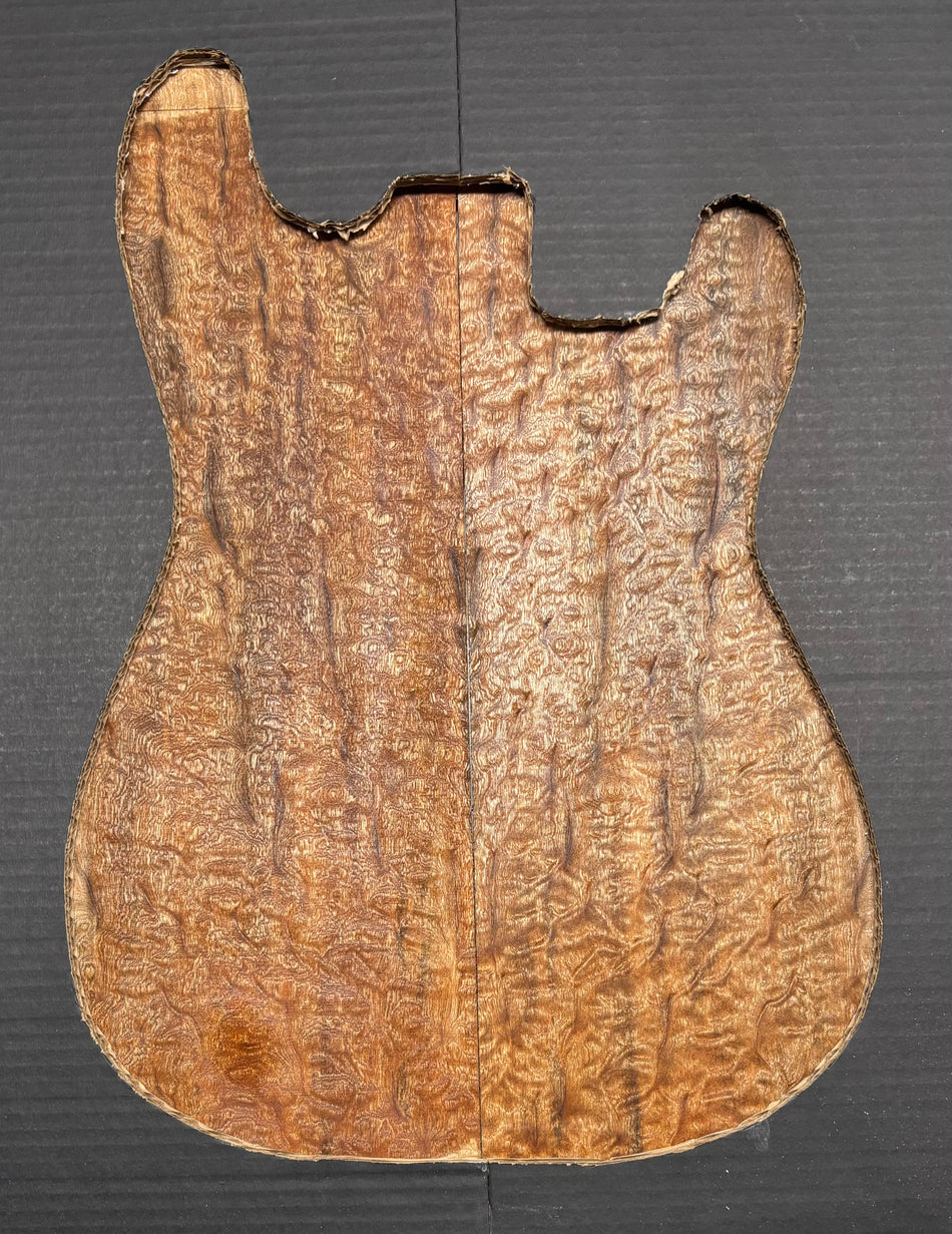 Quilted Sapele Guitar Drop Top - 21-1/2" x 7-1/4" x 3/8" #532