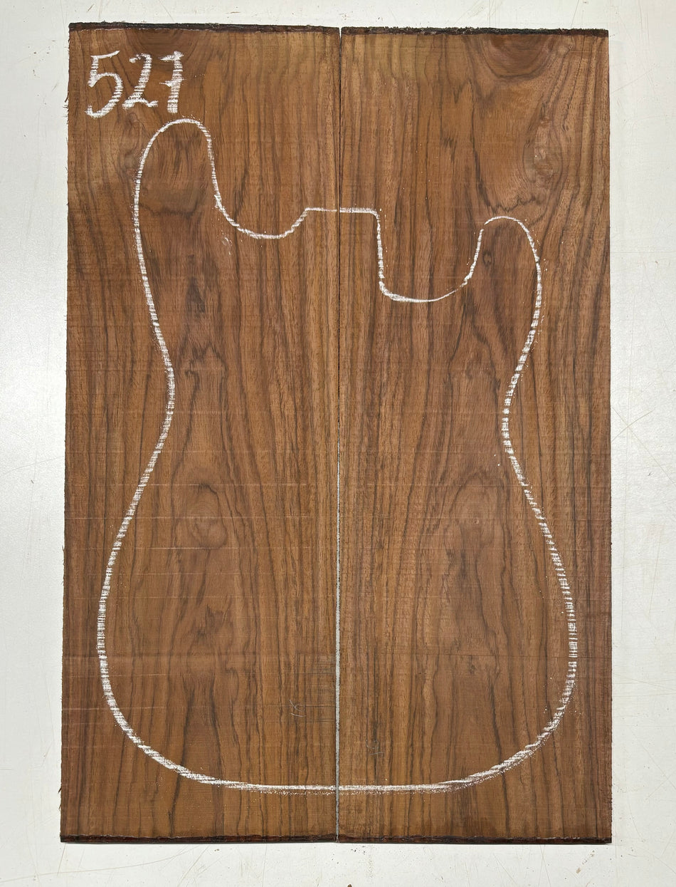 Rare Tiger Striped Rosewood Guitar Drop Top - 22-1/2" x 7-1/4" x 3/8" #527