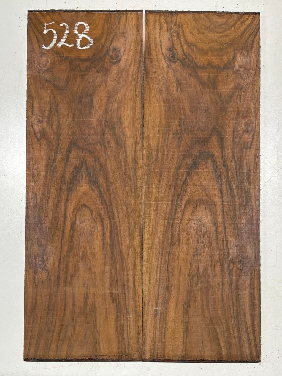 Rare Tiger Striped Rosewood Guitar Drop Top - 22-1/2" x 7-1/4" x 3/8" #528