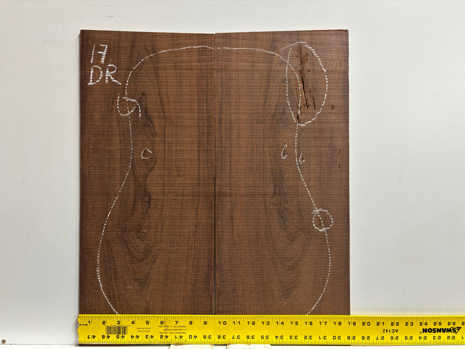 Juego de fondo y aros de guitarra de grado AAAA Dreadnought de palisandro de la India Oriental #61 