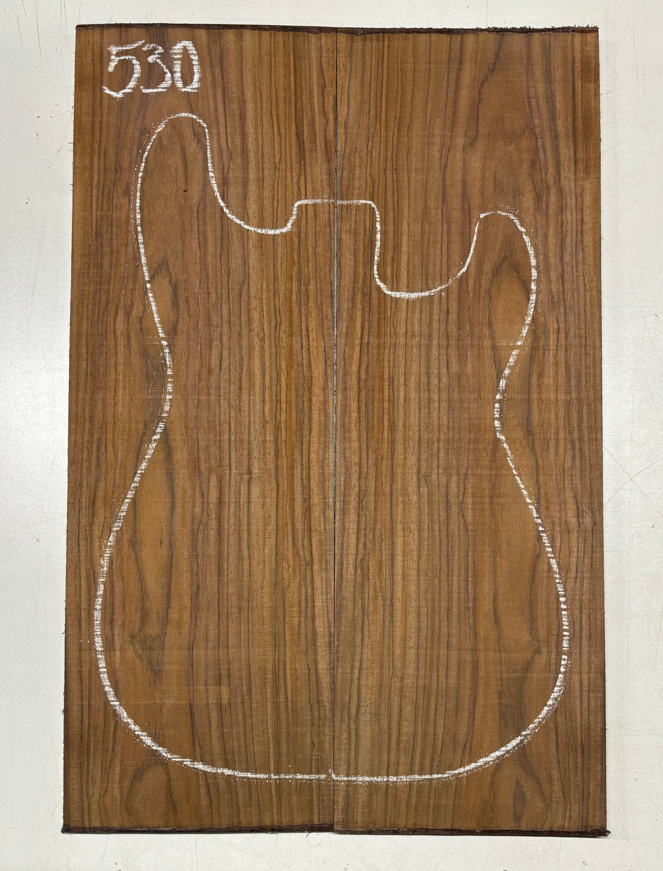 Rare Tiger Striped Rosewood Guitar Drop Top - 22-1/2" x 7-1/4" x 3/8" #530