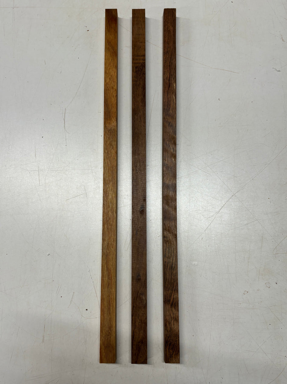3 Pack, 3 Species, Canarywood + Granadillo + Chechen Turning Wood Blank 24" x 7/8" x 7/8" #182