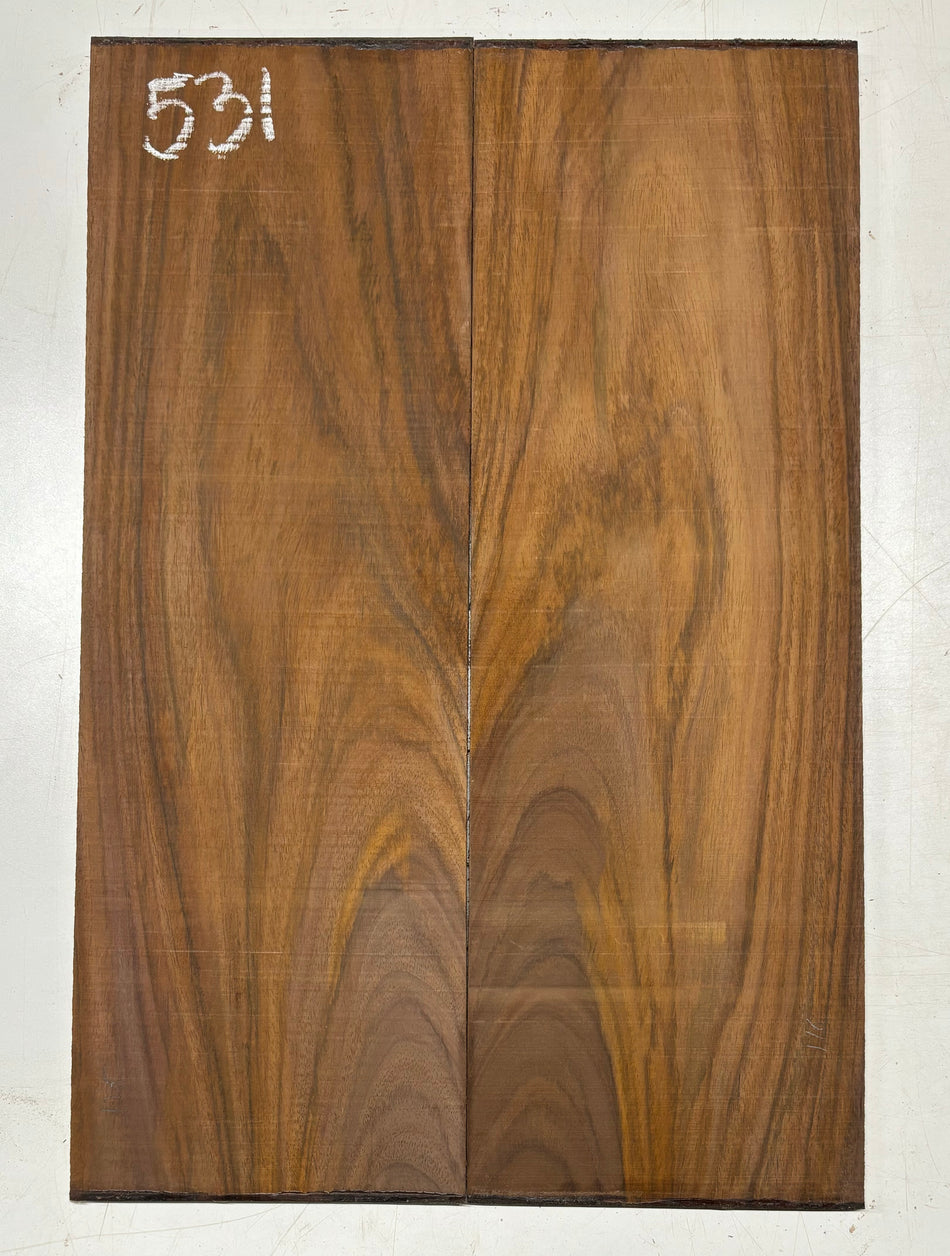 Rare Tiger Striped Rosewood Guitar Drop Top - 22-1/2" x 7-1/4" x 3/8" #531