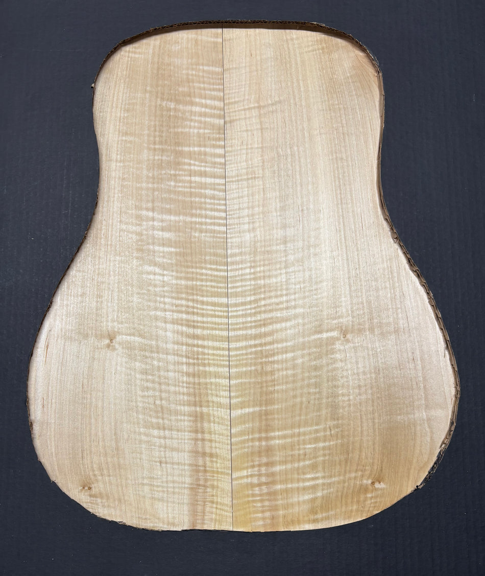 Flame Hard Maple Dreadnought Guitar Back and Side Set  #910