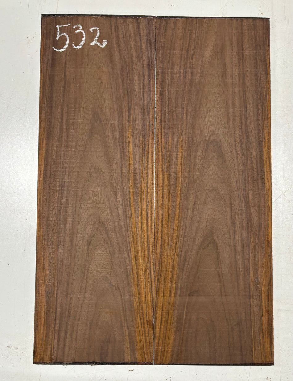 Rare Tiger Striped Rosewood Guitar Drop Top - 22-1/2" x 7-1/4" x 3/8" #532