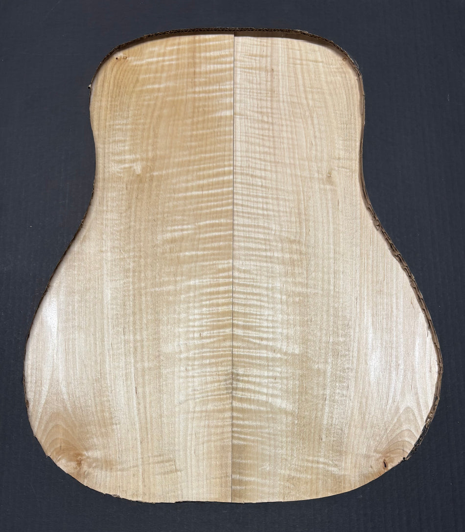 Flame Hard Maple Dreadnought Guitar Back and Side Set  #911