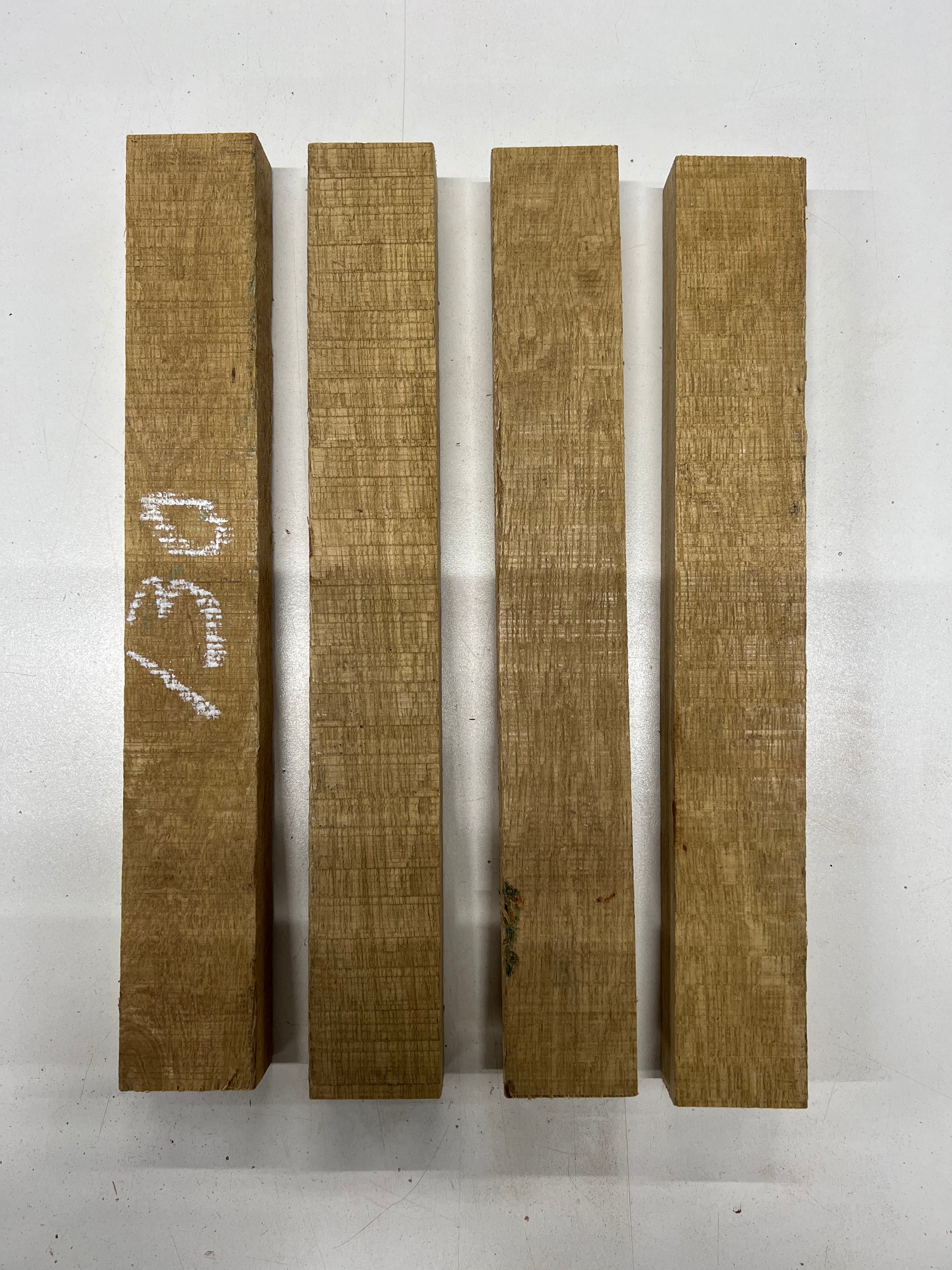 Pack of 4, White Limba Thin Stock Three-Dimensional Lumber Board Wood Blanks 12&quot; x 1-5/8&quot; x 1&quot; 