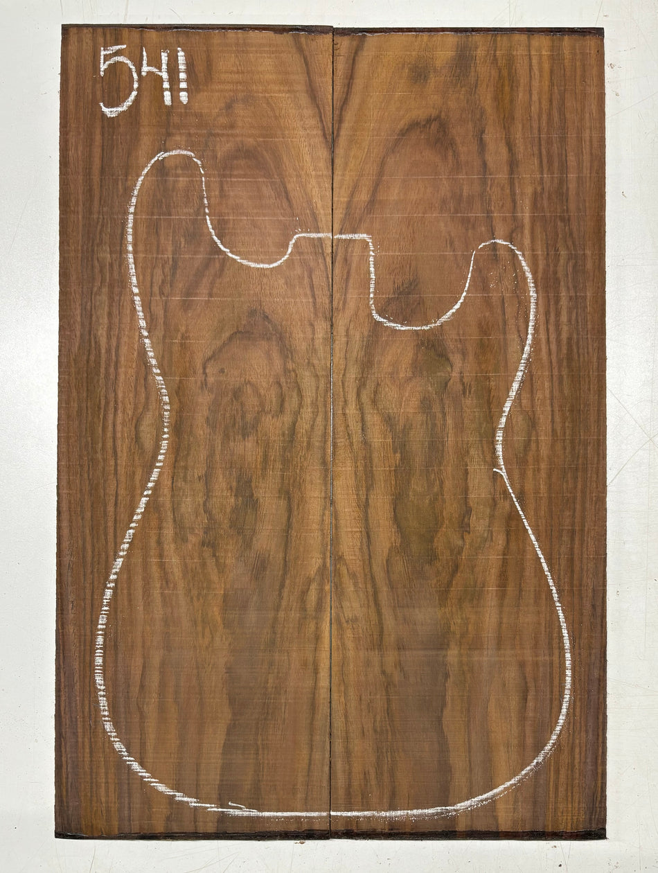 Rare Tiger Striped Rosewood Guitar Drop Top - 22-1/2" x 7-1/4" x 3/8" #541