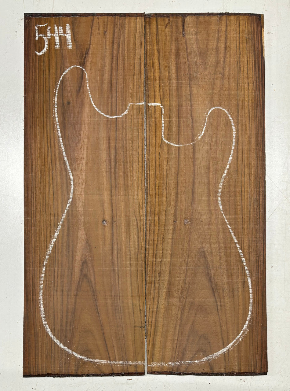 Rare Tiger Striped Rosewood Guitar Drop Top - 22-1/2" x 7-1/4" x 3/8" #544