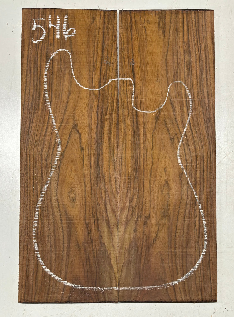 Rare Tiger Striped Rosewood Guitar Drop Top - 22-1/2" x 7-1/4" x 3/8" #546