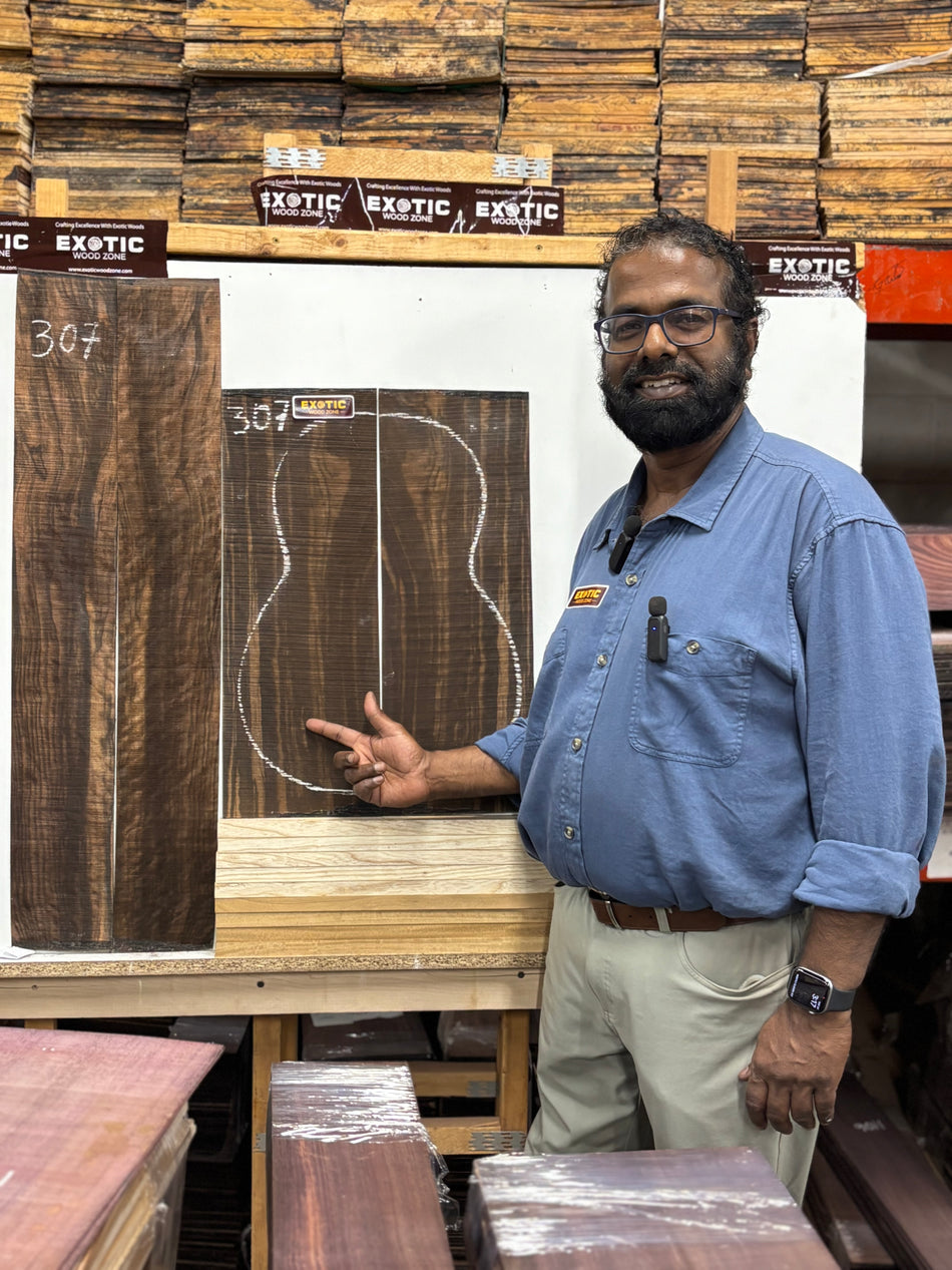 Indian Ebony Classical/Dreadnought Guitar Back & Side Sets