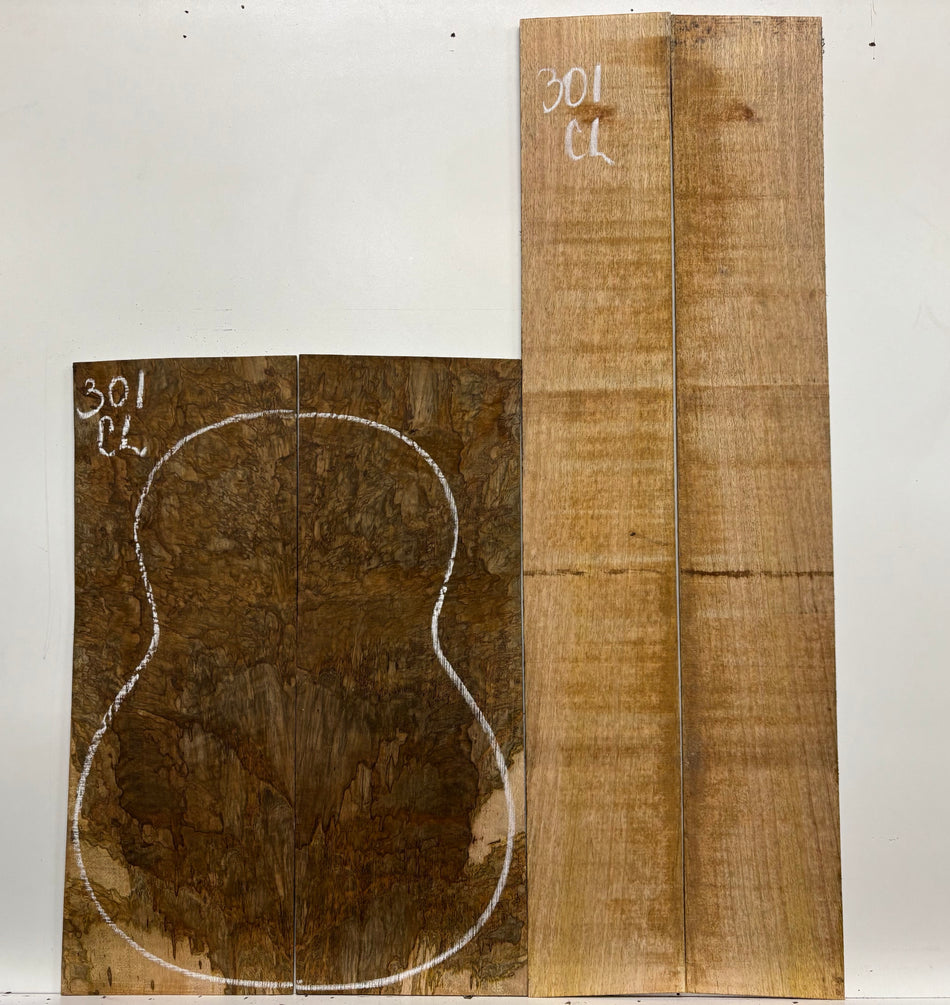 Figured Flame Mango Classical Guitar Back and Side Set #301