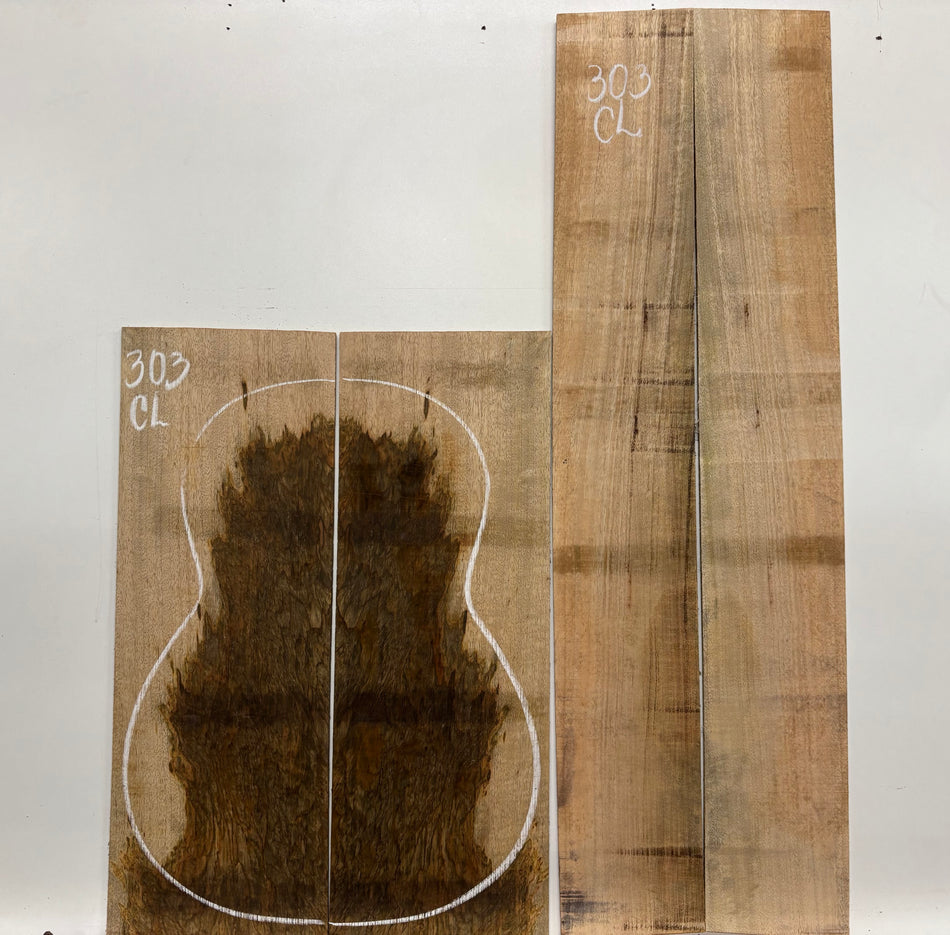 Figured Flame Mango Classical Guitar Back and Side Set #303