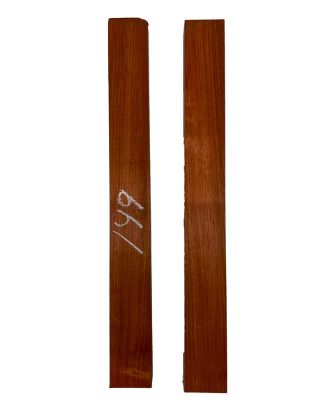 Pack of 2, African Padauk Thin Stock Three Dimensional Lumber Board Wood Blank 18" x 2" x 1" #149 - Exotic Wood Zone - Buy online Across USA 