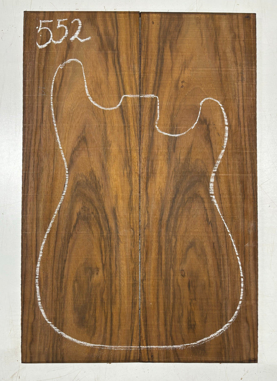 Rare Tiger Striped Rosewood Guitar Drop Top - 22-1/2" x 7-1/4" x 3/8" #552