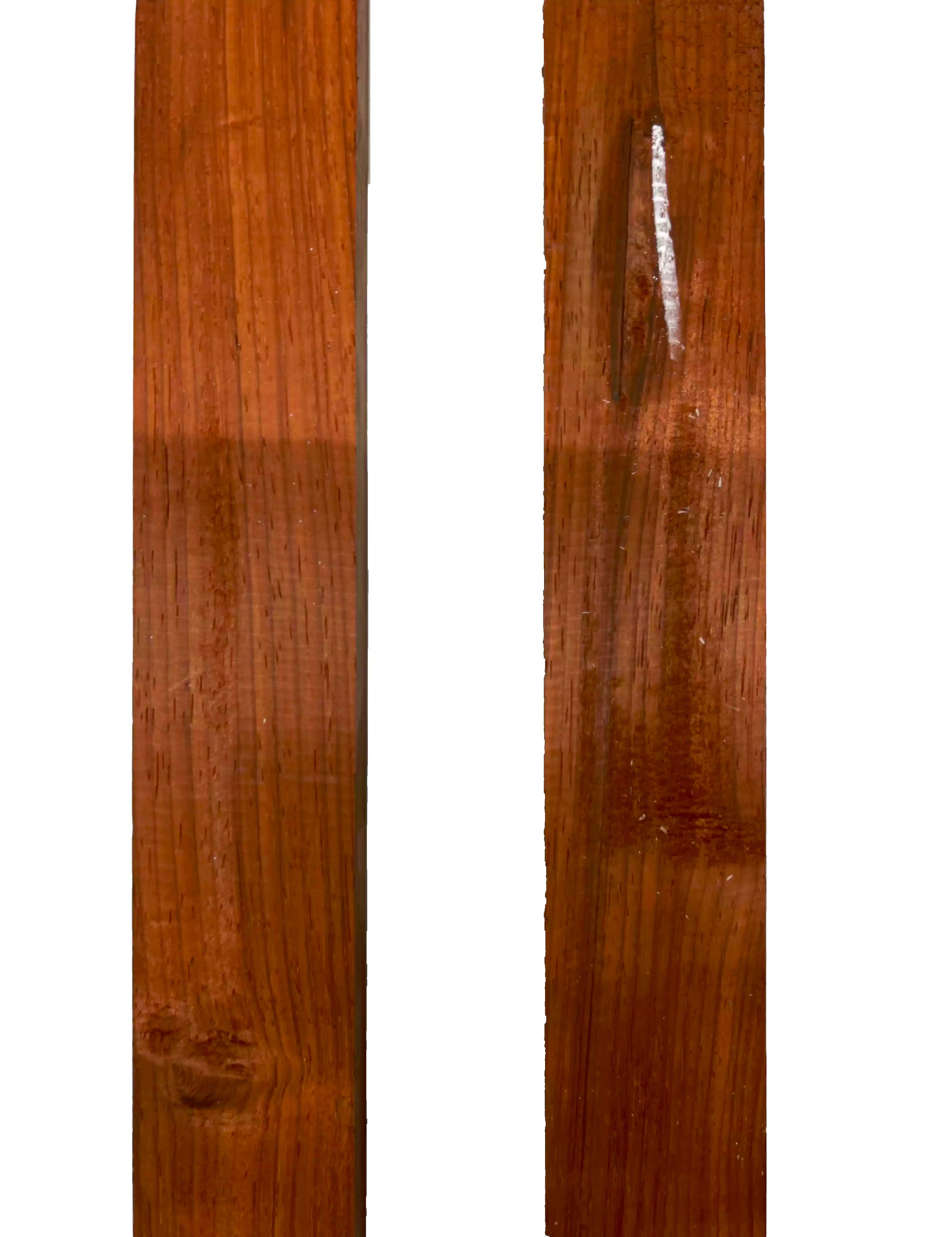 Pack of 2, African Padauk Thin Stock Three Dimensional Lumber Board Wood Blank 18&quot; x 2&quot; x 1&quot; 