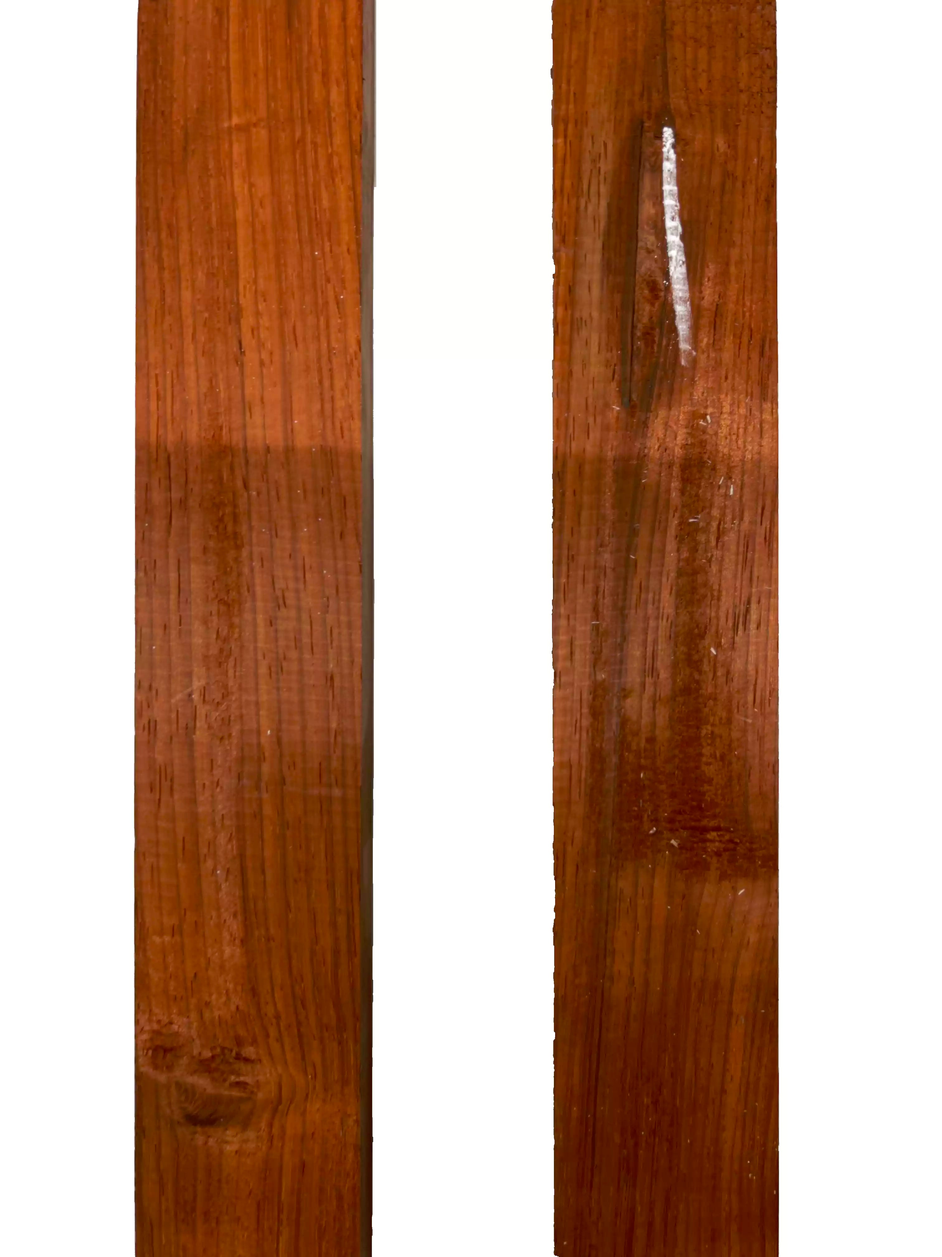 Pack of 2, African Padauk Thin Stock Three Dimensional Lumber Board Wood Blank 18" x 2" x 1" #149 - Exotic Wood Zone - Buy online Across USA 