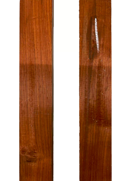 Pack of 2, African Padauk Thin Stock Three Dimensional Lumber Board Wood Blank 18" x 2" x 1" #149 - Exotic Wood Zone - Buy online Across USA 