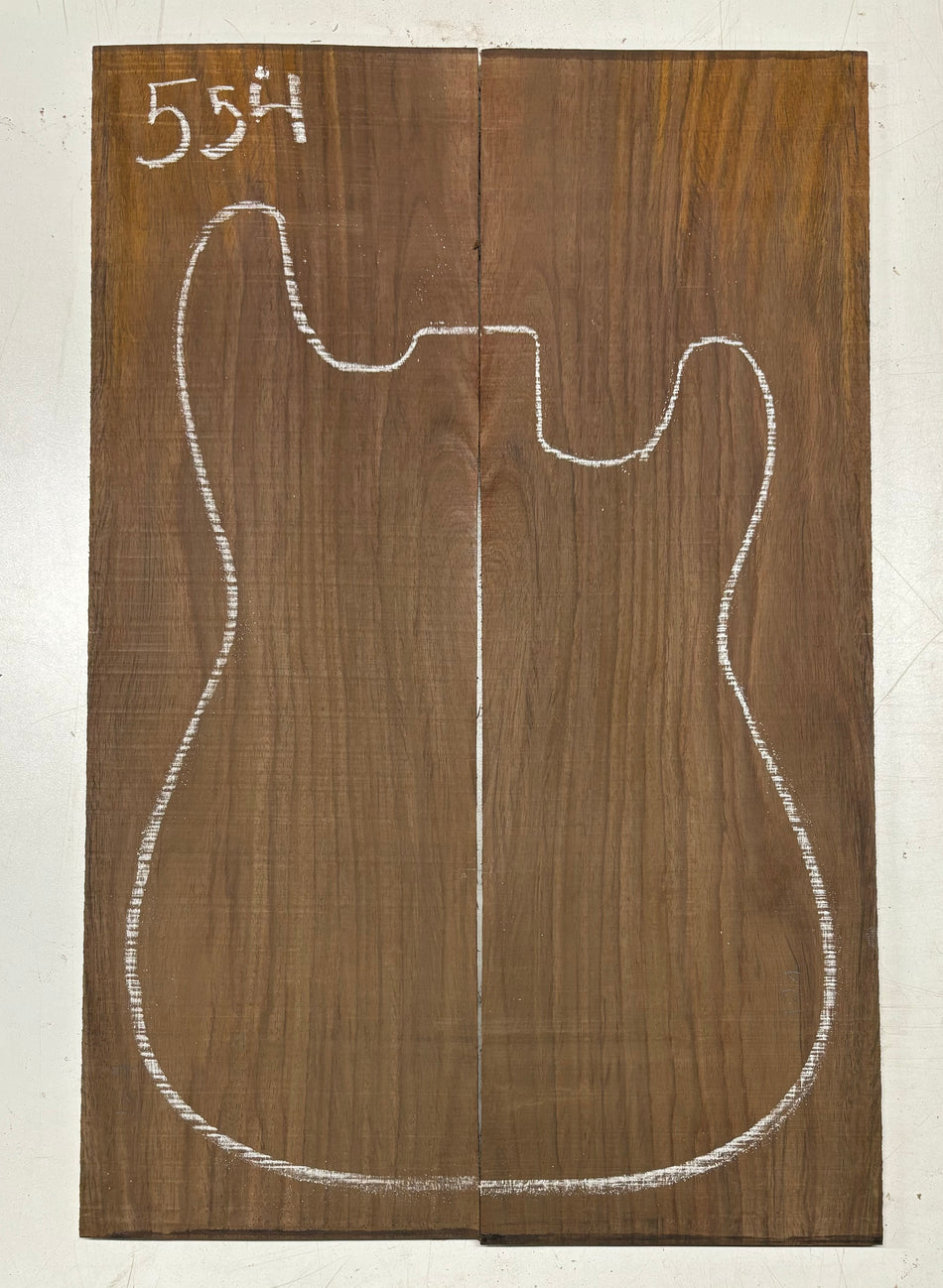 Rare Tiger Striped Rosewood Guitar Drop Top - 22-1/2" x 7-1/4" x 3/8" #554