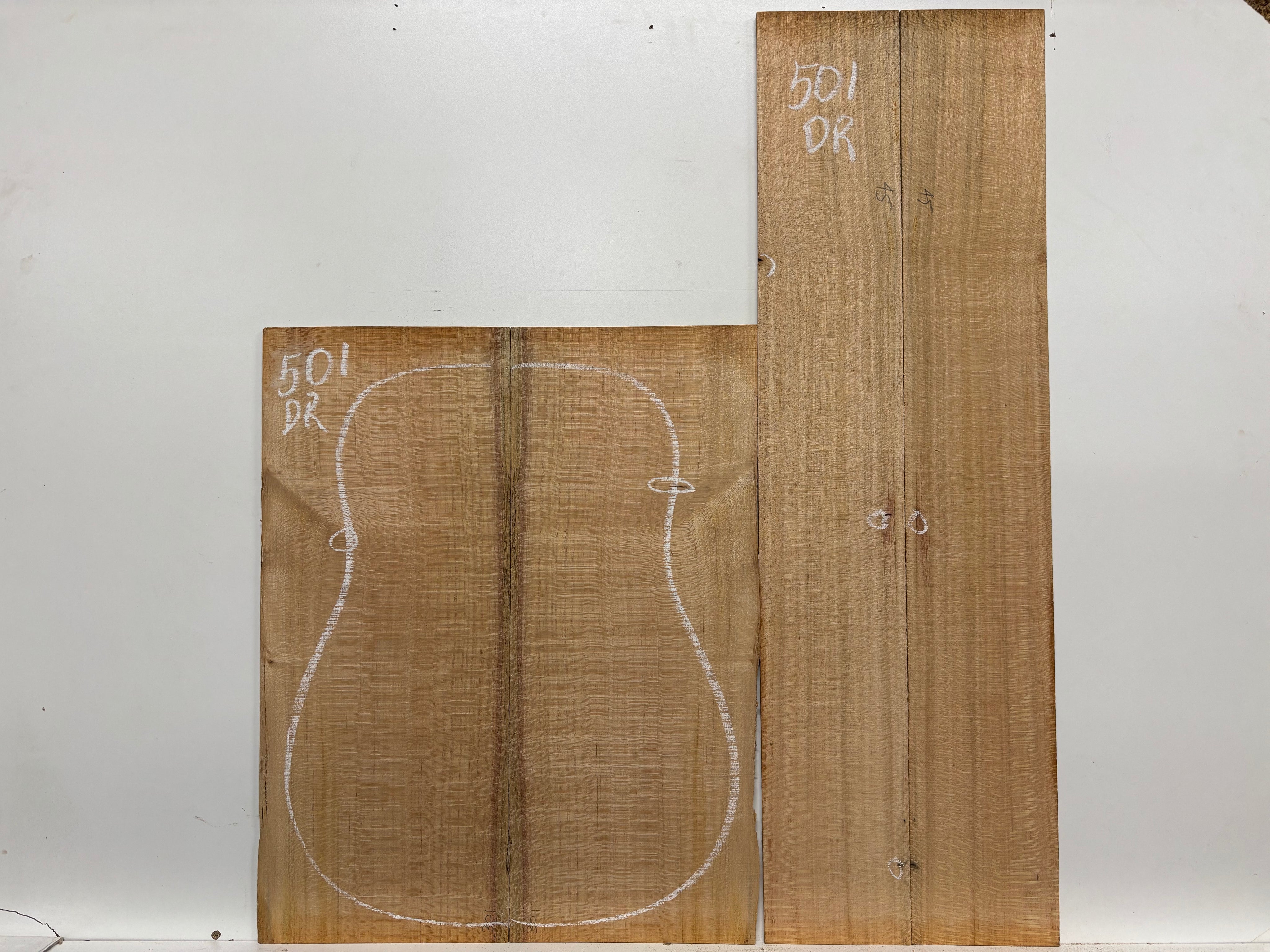 Lacewood Dreadnought Guitar Back & Side Set- BC Grade #501 Exotic Wood Zone 