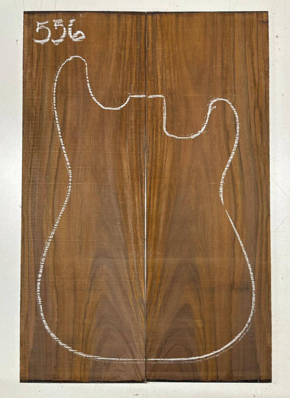 Rare Tiger Striped Rosewood Guitar Drop Top - 22-1/2" x 7-1/4" x 3/8" #556