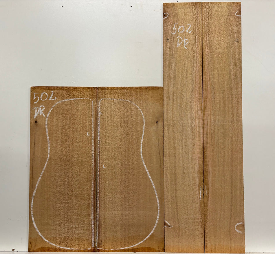 Lacewood Dreadnought Guitar Back & Side Set- BC Grade #502 Exotic Wood Zone 