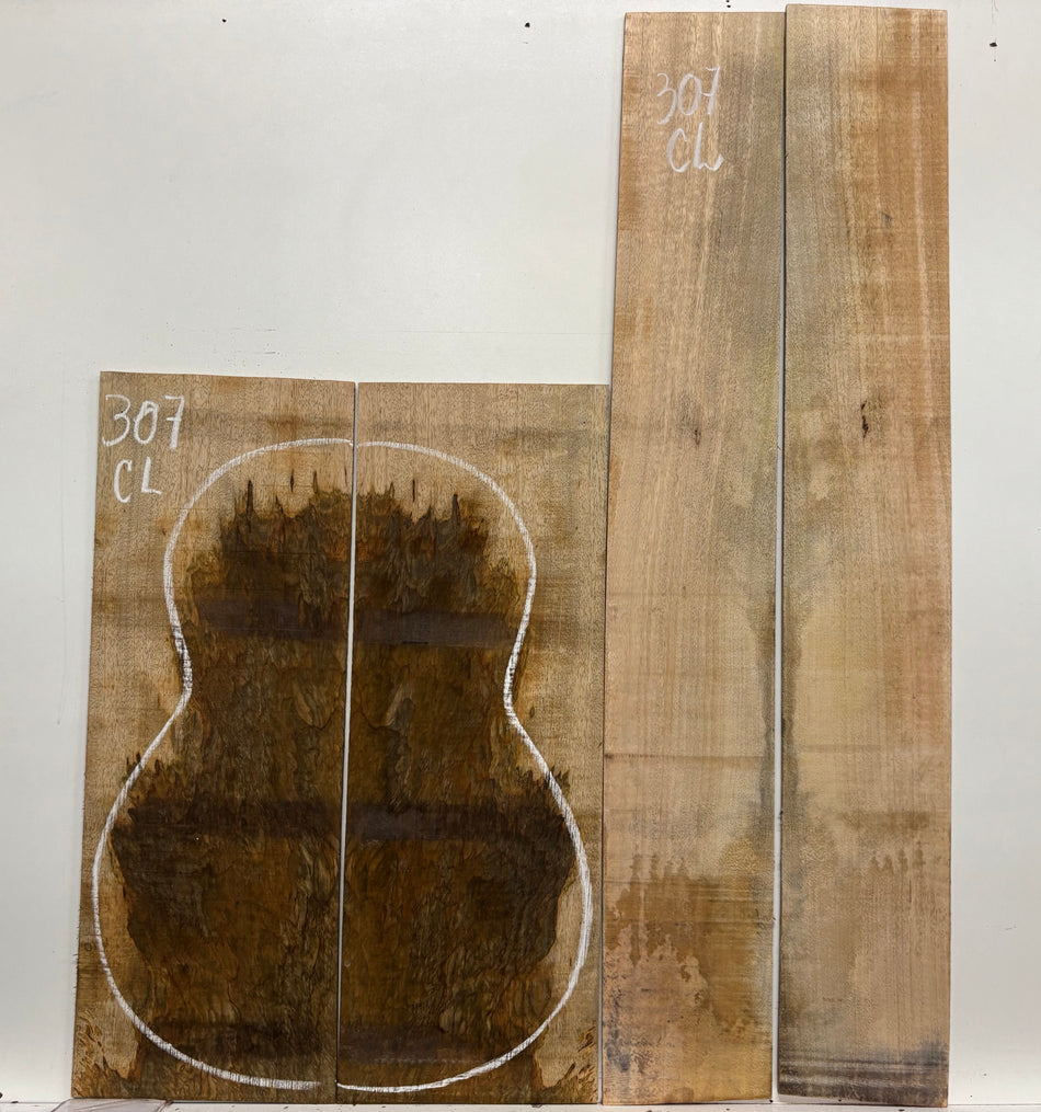 Figured Flame Mango Classical Guitar Back and Side Set #307