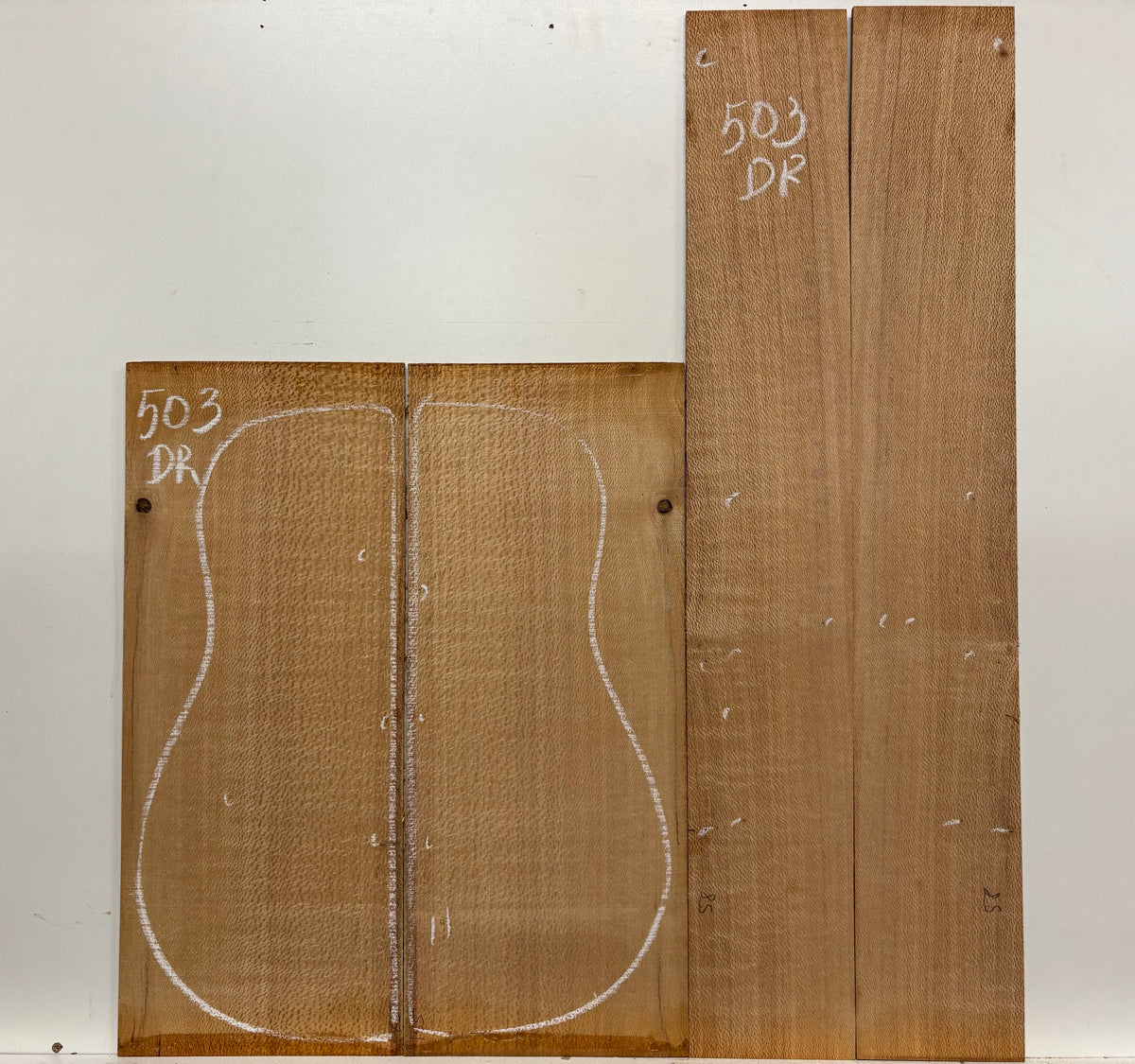 Lacewood Dreadnought Guitar Back & Side Set- BC Grade #503 Exotic Wood Zone 