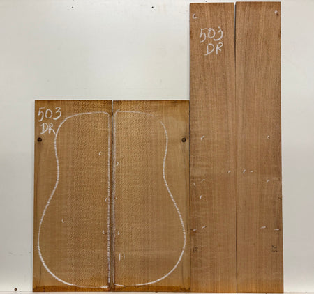 Lacewood Dreadnought Guitar Back & Side Set- BC Grade #503 Exotic Wood Zone 