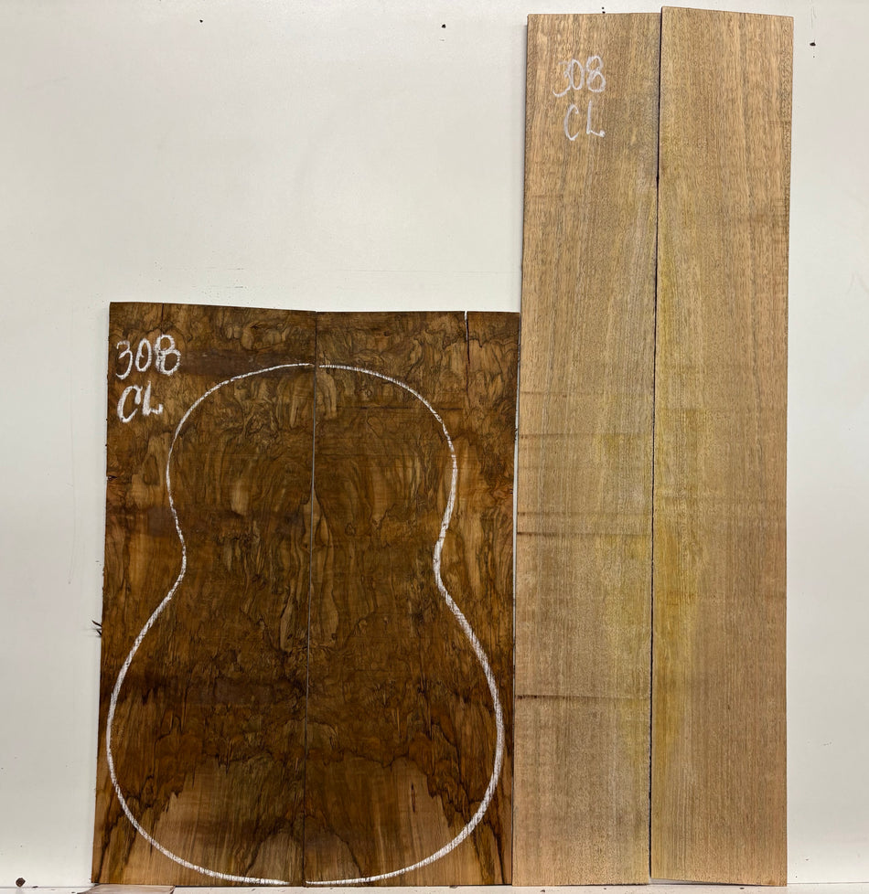 Figured Flame Mango Classical Guitar Back and Side Set #308