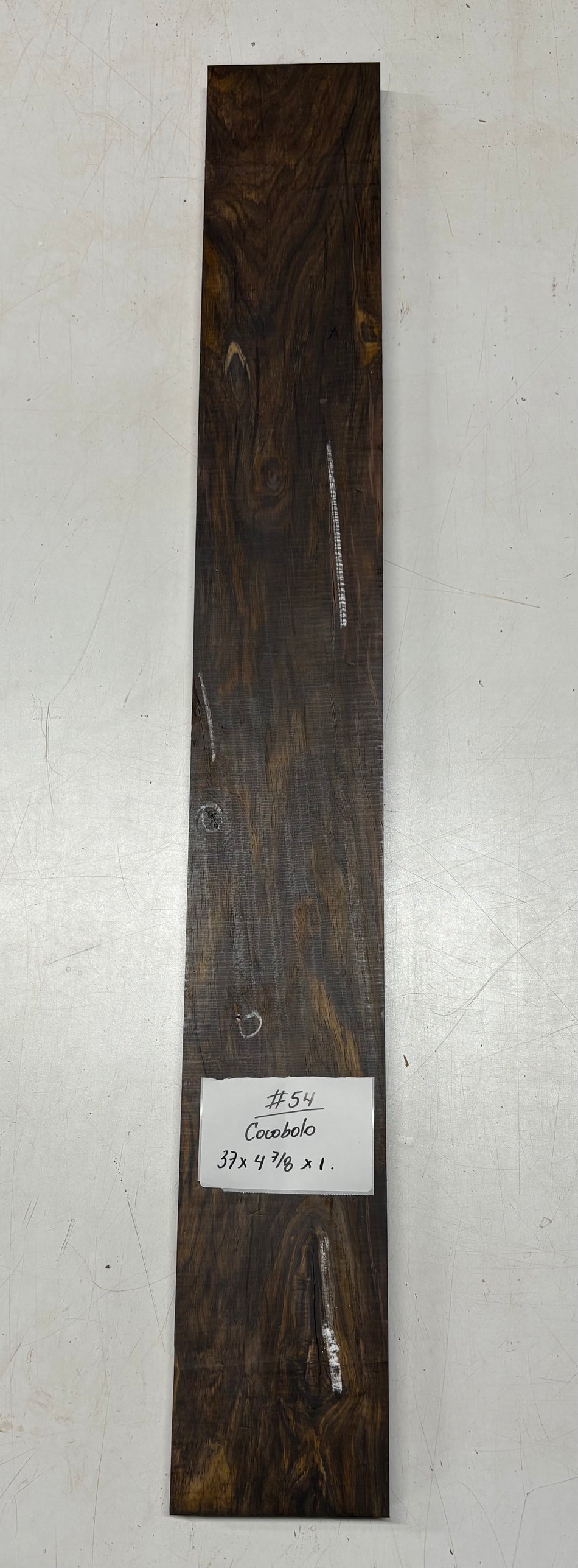 Cocobolo Lumber Board 37" x 4-7/8" x 1" #54