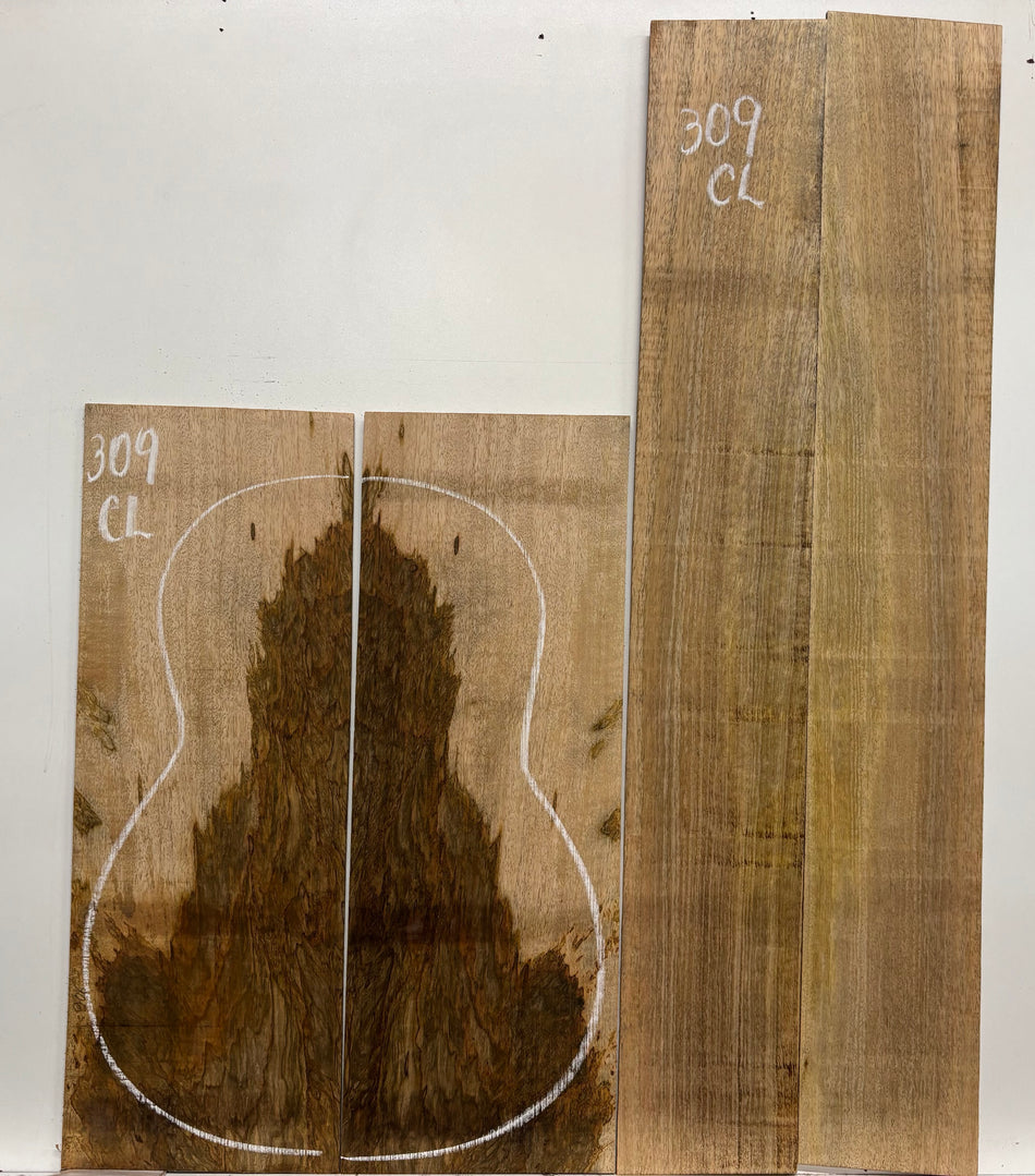 Figured Flame Mango Classical Guitar Back and Side Set #309